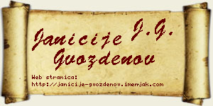 Janićije Gvozdenov vizit kartica